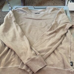 Hollister Men's Beige Crewneck Sweater